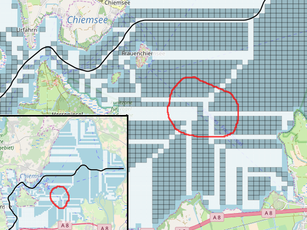 boken path in Chiemsee